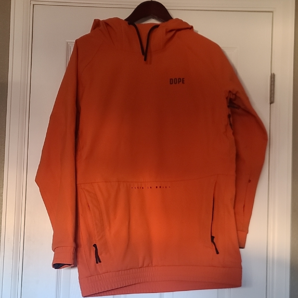 DOPE Men's Vibrant Orange Zip-Up Sweater